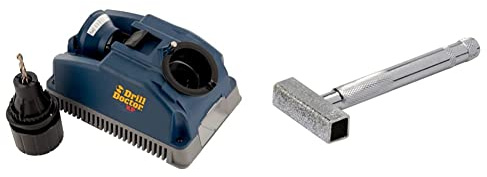 Tivoly Drill Doctor 400 Bohrerschärfgerät, für Bohrer mit 2,5 bis 13 mm, Schärfung bis zu einem Spitzenwinkel von 118 Grad & Silverline 263215 Diamant-Schleifscheibenabrichter 40 x 10 mm (Kopf)