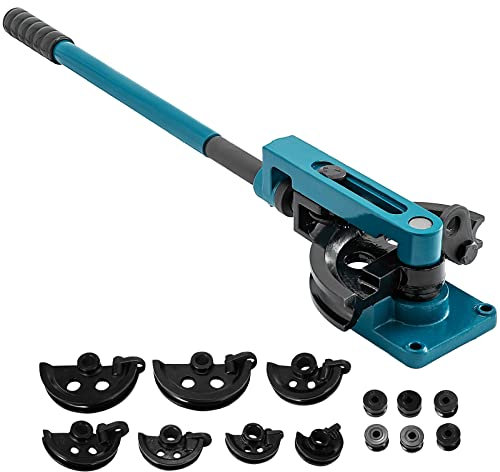 VEVOR Tubing Bender Tube Bender 10 to 25mm Bending Formers Pipe Bender Set 7 Round Dies Size for Copper Brass Aluminum Stainless Steel Pipe