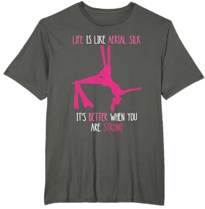 Aerial Life Is Like Aerial Seide Aerialist Trapez zum Aufhängen T-Shirt