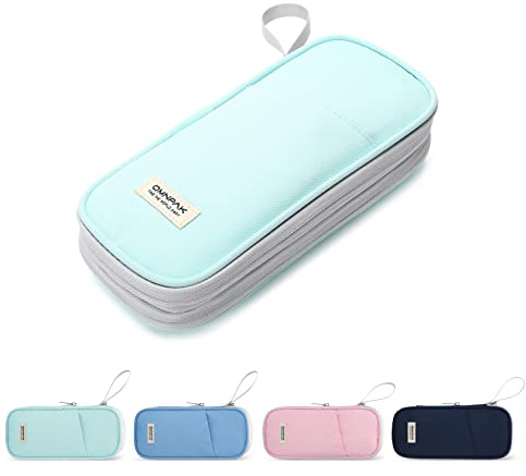 Omnpak Federmäppchen,Pencil Case,Expandable Große Kapazität, Schule Student Büro, Teenager,Mädchen Junge Spill Proof,Scratch Resistant Bleistift Radiergummi