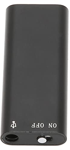 Diktiergerät HD, Aktiviertes USB-Auflade-Diktiergerät mit Rauschunterdrückungswiedergabe -Sound für Besprechungen Interviews Neutrales Englisch Schwarz 16 GB (Neutrales