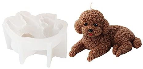 Xidmold 3D Hund Silikonform Kerzenform Seifenform Hund Silikon Formen Tier Backform für Tortendeko, Schokolade, Seife, Sojawachs Kerzen, Handwerk (Hund G)