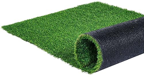 VEVOR Kunstrasen 1220x1830mm Rasenteppich Meterware PP+PE-Materialien Kunstrasenteppich 35mm Florhöhe Dichte von 17.000 Stichen mit Entwässerungslöchern Ideal für Außengärten Innenhöfe