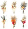 6Pièces Mini Bouquet de Fleurs Sèches Bohème Petit Bouquet de Fleurs Séchées pour Réception de Mariage Table Centre Boîte Cadeau gâteau Bouteille Ornements Home Vase Ornements Bricolage Artisanat(08)