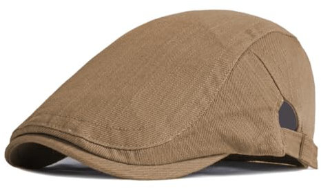 BUDUBIBI Baumwolle Baskenmütze Flatcap Herren Sommer Schirmmütze Newsboy Cap - Schiebermütze Herren Sommer Hut Verstellbare Cabbie barett Cap