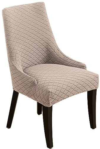 Mswborml H,2PCS, Rhombus Stuhlhusse Stretch Universal Stuhlüberzug Stuhlbezug Husse mit Hohe Rückenlehne 4er 2er Set, Universal Esszimmerstuhl Bezug mit Armlehne, Stretchhusse für Sessel Waschbar