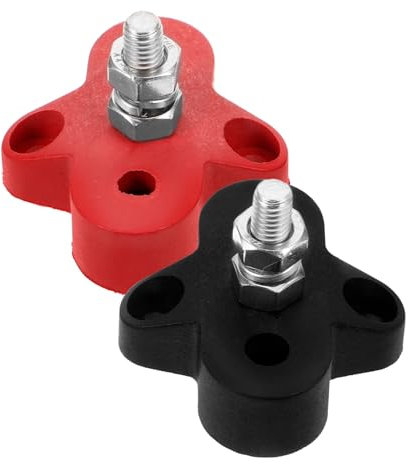 CHILDWEET 2stücke Verteilerblock Aus Messing Und Für Auto Stromverteilerblock Mit Klemmenblock Für Boot Batterieklemmen-verteilerblock Mit Klemmenbolzen Für Rv