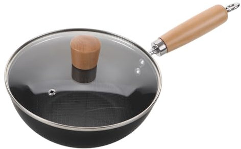 Cabilock Mini-wok-pfanne Zum Braten Japanischer Stil Wok-pfanne Mit Deckel Kochutensilien
