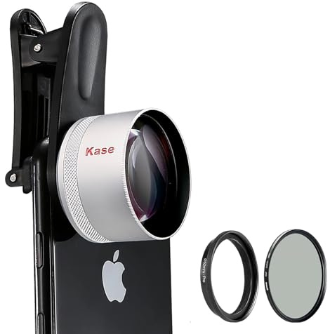 Kase HD Master Makro-Objektiv Pro für iPhone, professionelles Makro-Objektiv-Set mit Filteradapter + 52 mm CPL-Polarisationsfilter für iPhone 16, 15, 14, 13, 12, 11, 8, Samsung, Android