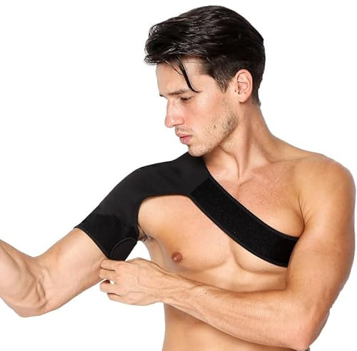AQUASHIELDING Tutore per Spalla, Bendaggio di Compressione per tutore di Supporto per Spalla Regolabile per artrite, lesioni Sportive, articolazione lussata,Left*2