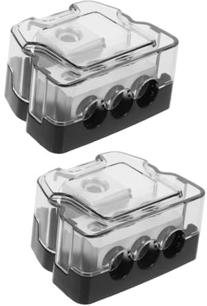 BUGUUYO 2pcs Car Audio Power Distribution Box Ground Distributor Block Terminals Blocks