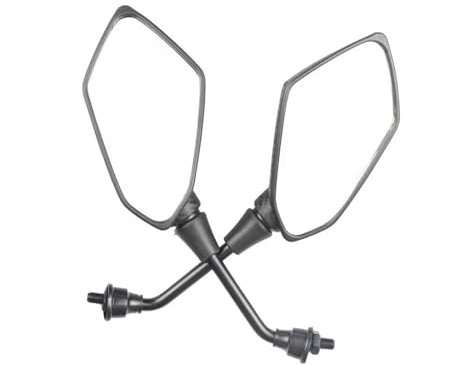 Motorrad-Spiegel Motorradspiegel 2 Stück E-Bike Rückspiegel Elektromobile Rückseite Konvex 8Mm 10Mm Kohlefaser Look Motorrad Rückansicht(10mm)