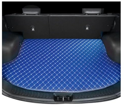 Auto Kofferraummatte Für VW 6/7/8th Für Golf Für GTI Für Sportsvan Für Variant Kofferraum Matte Schwanz Boot Tablett Liner Cargo Pad Schutz Auto Kofferraumwanne(Blue SIGIE)