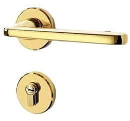 1 ensemble de serrure de porte intérieure silencieuse en alliage d'aluminium de style européen for chambre à coucher avec poignée de porte à clé(C)