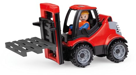 LENA - Truckies Chariot élévateur 22 cm – Jouet avec Palette, Figurine, Cabine ouvrable, axe Acier, dès 2 Ans, intérieur & extérieur, certifié TÜV, Fabriqué en Europe