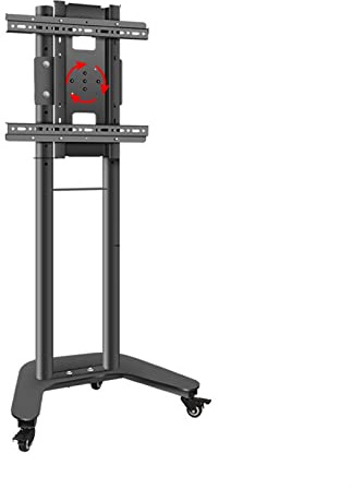 WOTZOV Meuble TV d'angle Moderne, Support TV Mobile Robuste pour la Maison, Le Bureau, la Salle de conférence, Support d'écran LCD, Support Rotatif Vertical pour écran TV avec r
