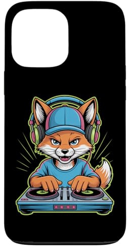 DJ Renard avec Casque Et Platines Coque pour iPhone 13 Pro Max