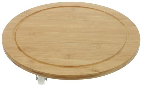 DECOMELODY Support De Pots De Fleurs Bois avec roulettes Socle Mobile Stable pour Plantes Intérieur Plateau Roulant pour Déplacer Facilement Jardinières Et Bonsaïs Pratique pour Meubles Et Po