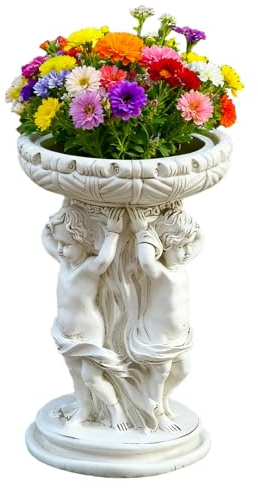 Genérico Blumentopf - Statue Wetterfester Resin Pflanztopf | Antik Pflanzkübel Gartenskulptur | Für Innenbereich Terrasse Garten Wohnzimmer Balkon Büro Schlafzimmer Rasen