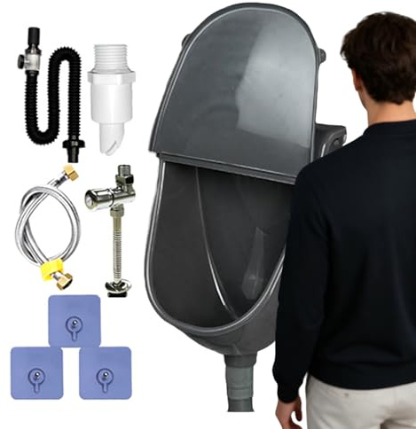Urinoir Murale - Urinoir De Salle De Bains Murinal À Lavage - Système De Déviation D'Urine Antidérapant Réglable Sans Éclaboussures | Pour Camping-Car Dortoir