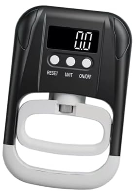 Misuratore di forza presa Misurazione della mano Dinamometro portatile stabile con impugnatura Display digitale for forniture for allenamento(Black White)