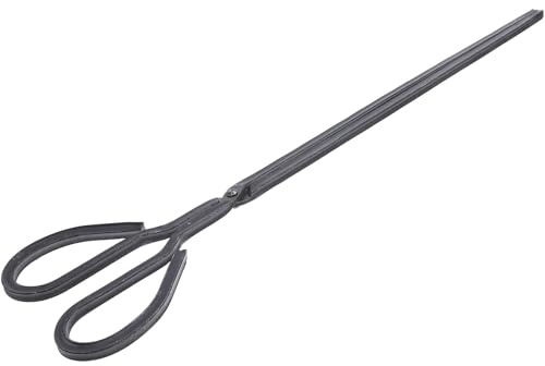 JECOMPRIS Pinces à Charbon en Fer Robuste 50 Cm, Pince Longue pour Cheminée D’intérieur et Barbecue, Accessoire Multifonction pour Feu, Ramassage Sécurisé des Braises et Bûches, Usage