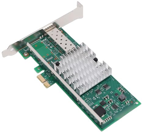VBESTLIFE Tarjeta de Red PCIE X1 de 10 GB, Adaptador Ethernet de Fibra SFP+ con Chip 82599EN, Compatible con Wins Linux VMware