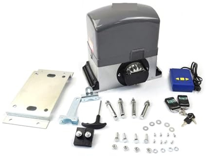 Ouvre-porte Automatique Ouvre-porte coulissant électrique automatique 600kg-800kg, avec supports en Nylon de 4m et 2 télécommandes