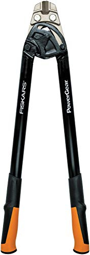 Fiskars PowerGear Bolt Cutter, 30% More Power, Length 76cm, Steel Blade/Plastic Handle, Black/Orange, 1027215