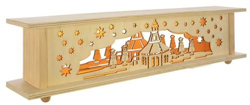 NIPACH Holzpodest mit 10 LED warm weiß