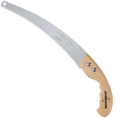 Jameson HS-13TE-WH 13 Tri-Cut Hand Saw with Wood Handle – Professional-Grade Pruning Saw for Clean, Precise Cuts