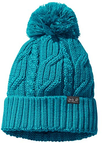 Jack Wolfskin Herren Mütze Stormlock Pompom Mütze, Dark Cyan, ONE Size (56-61CM), 1905091