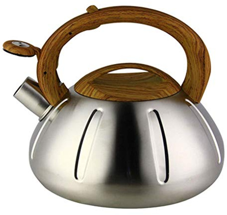 Bouilloire à gaz Une Bouilloire sifflante en Acier Inoxydable en cuivre pour poêle à Bois poêle à Bois, pour la Maison, Le Bureau, l'extérieur