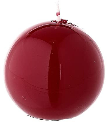 Holyart Sphère Bougie de Noël Cire à cacheter Bordeaux 5 cm Brillante