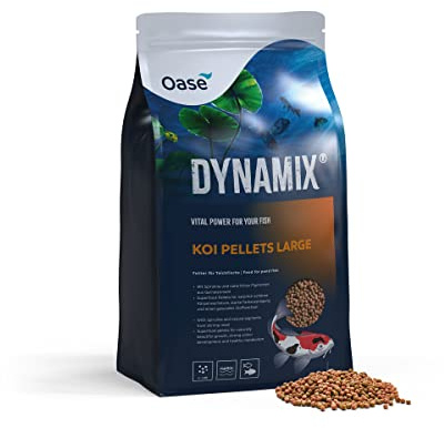 OASE Dynamix Koi Pellet groß 20 L - Koifutter für alle Kois ab 20 cm Körperlänge, Teichfischfutter in Pelletform (7-8 mm), für eine ausgewogene Ernährung