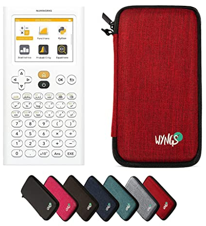 NumWorks inkl. WYNGS Schutztasche Rot - Grafikrechner - Basic Set