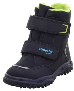 Superfit Jungen HUSKY warm gefütterte Sympatex Schneestiefel, BLAU/HELLGRÜN 8000, 33 EU