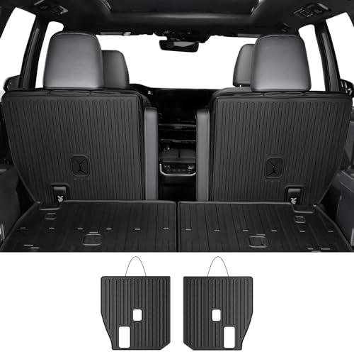 HOUCLEMIC Kick Mats for Grand Highlander Accessories, 2nd Row All-Weather TPE Seat Back Covers Backrest Protector Mats for 2026 2025 2024 Grand Highlander (7 Seater Captain Chairs Only)