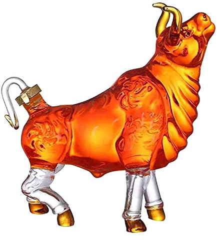 Decanter in vetro Novità Animale a forma di mucca Stile Home bar Decanter for whisky for liquore Bourbon Decanter