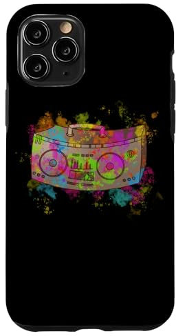 Hülle für iPhone 11 Pro Bunte Boom Box Ghetto Blaster 70er 80er 90er Y2K