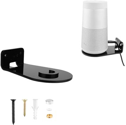 ZLiT Speaker Wall Mount Stand for Bose SoundLink Revolve SoundLink Revolve+ SoundLink Revolve+ II Portable Speaker Bracket Base Holder Mount (Black)