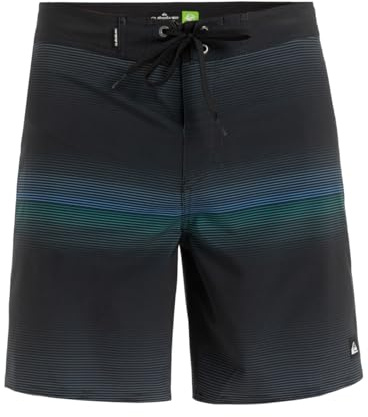 Quiksilver - SURFSILK Straight Leg 18 Boardshort - Homme, Black Connect, 28