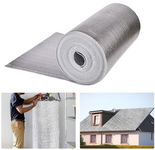 Water Heater Blanket, 13.1Ft x 15.7in Aluminum Foil Water Heater Blanket Insulation Wrap, Water Heater Foam Insulation Shield