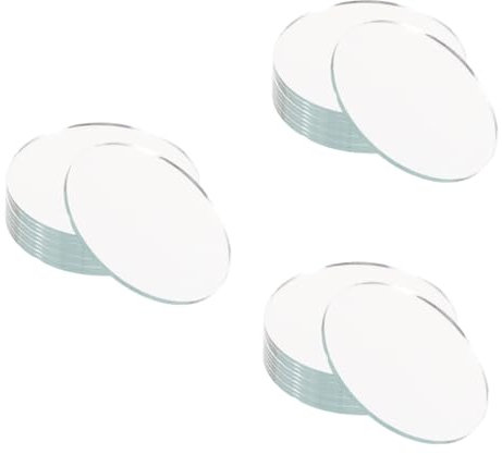 FOMIYES 3 Sätze Ovaler Kosmetikspiegel Spiegel Zum Basteln Bastel DIY-schmink Basteln Selber Machen Zum Selbermachen linse Weiß Glas 10 Stück * 3