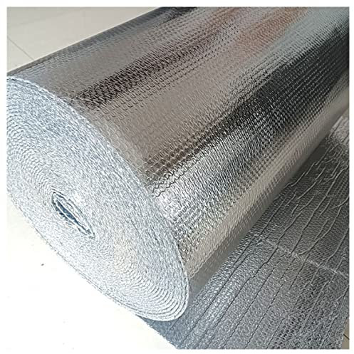 Isolierfolie Dämmfolie Luftpolsterfolie Isolierung Selbstklebend Doppelte Aluminium Luftpolsterfolie Heizkörperdämmfolie 4-5mm Dampfsperre Thermo Luftpolsterfolie Wrap für Wände, Böden und Dächer