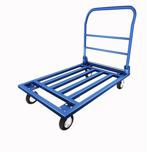Carrello a mano a pianale in acciaio inossidabile resistente con design pieghevole (60 x 90 cm)