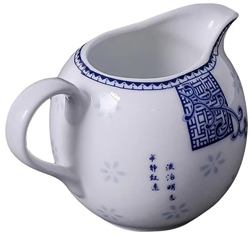 Mikinona Blau -weißer Porzellan -Sauce -Topf Sirup Kaffee-Milchkanne Keramikkrüge kleine Kaffeekanne Milchkännchen aus Keramik Sahnekännchen