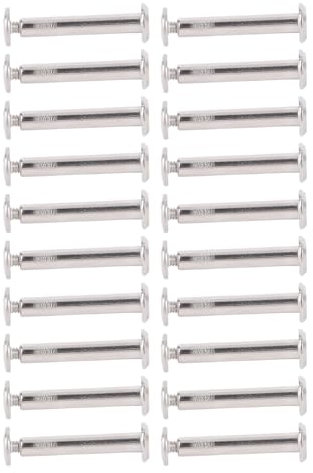 SIXRUN Remaches de Acero Inoxidable M2, Juego de Fijación Duradero para Fijación Rápida, 100 Pares para Diversas Aplicaciones (3 * 18 * 6mm)