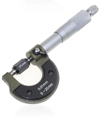 Micrómetro exterior de 0-25 mm/0,01 mm, calibre Vernier, herramienta de medición