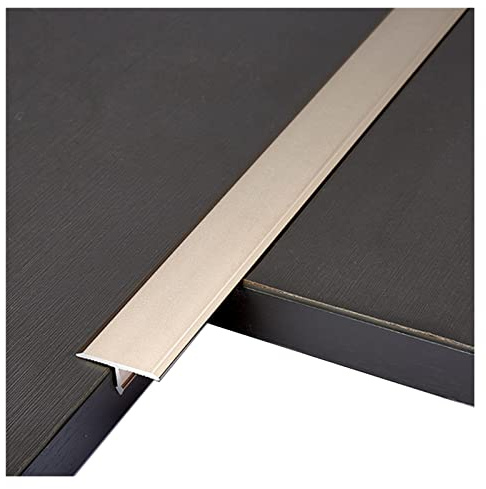 LYVQZPWLR LYVQZPWLRSéparation Plate, Bande de seuil en T de 20 mm de Large, Bande de Transition antidérapante en Aluminium Robuste for Moquette(Silver,Length 110cm/43.3in)